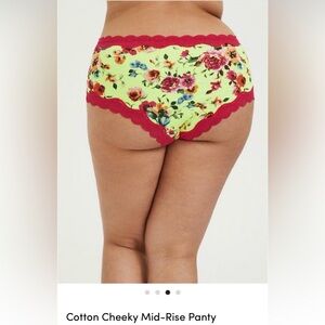 🌸Torrid Floral Panties with Pink Trim